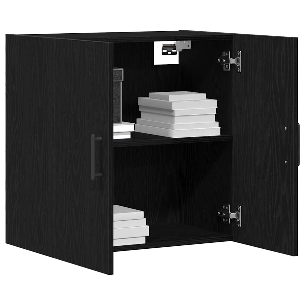 Wandschrank Schwarz Eichen-Optik 60 x 31 x 60 cm Holzwerkstoff