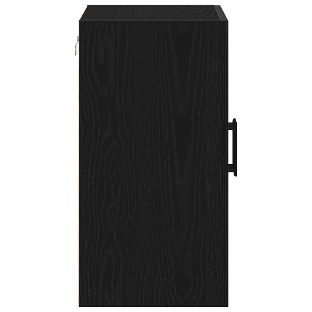 Wandschrank Schwarz Eichen-Optik 60 x 31 x 60 cm Holzwerkstoff