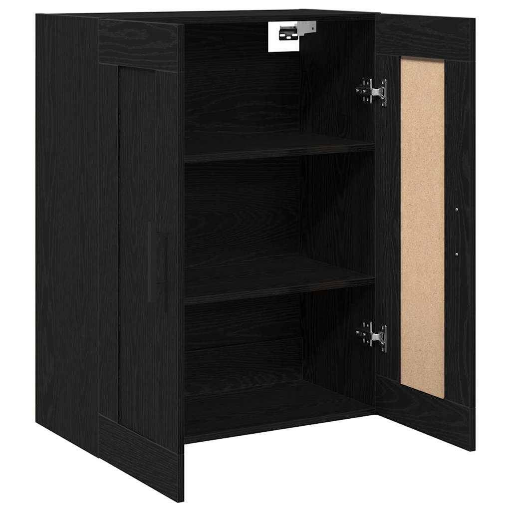 Wandmontierter Schrank Schwarze Eiche 69.5 x 34 x 90 cm