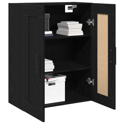Wandmontierter Schrank Schwarze Eiche 69.5 x 34 x 90 cm
