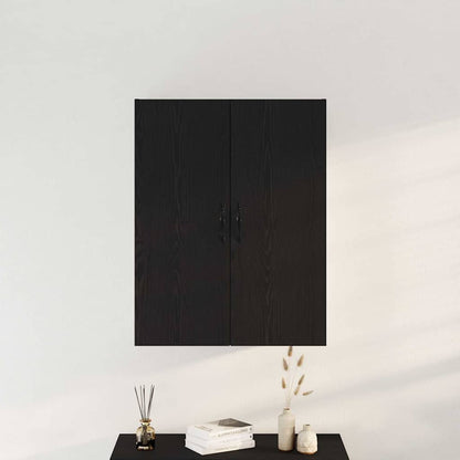 Wandmontierter Schrank Schwarze Eiche 69,5 x 34 x 180 cm