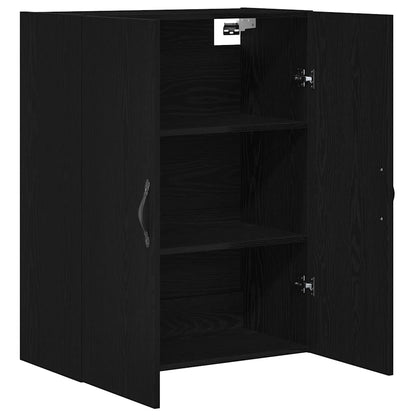 Wandmontierter Schrank Schwarze Eiche 69,5 x 34 x 180 cm