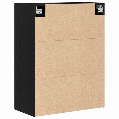 Wandmontierter Schrank Schwarze Eiche 69,5 x 34 x 180 cm