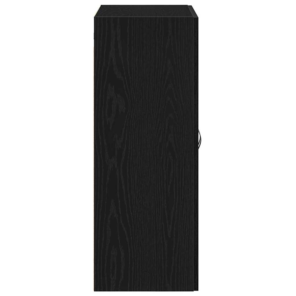 Wandmontierter Schrank Schwarze Eiche 69,5 x 34 x 180 cm