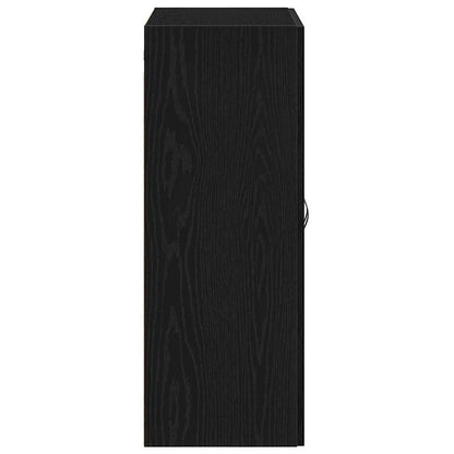 Wandmontierter Schrank Schwarze Eiche 69,5 x 34 x 180 cm
