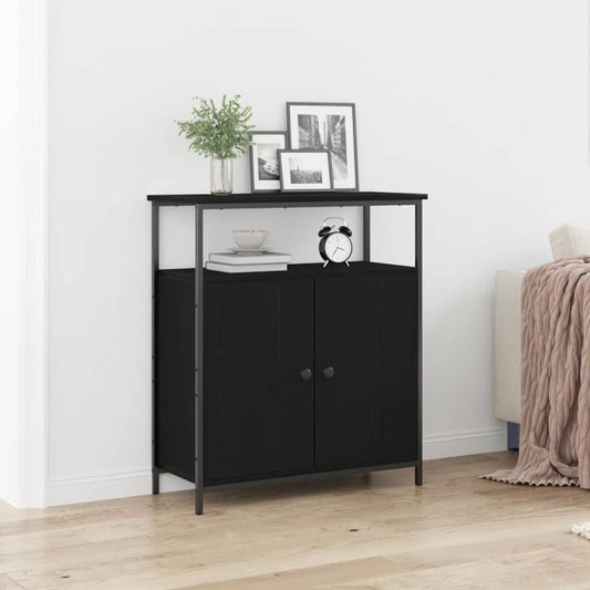 Sideboard Schwarze Eiche 70 x 30 x 80 cm Holzwerkstoff
