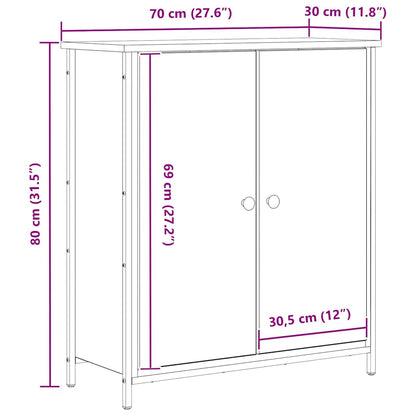 Sideboard Altholz 70 x 30 x 80 cm Holzwerkstoff