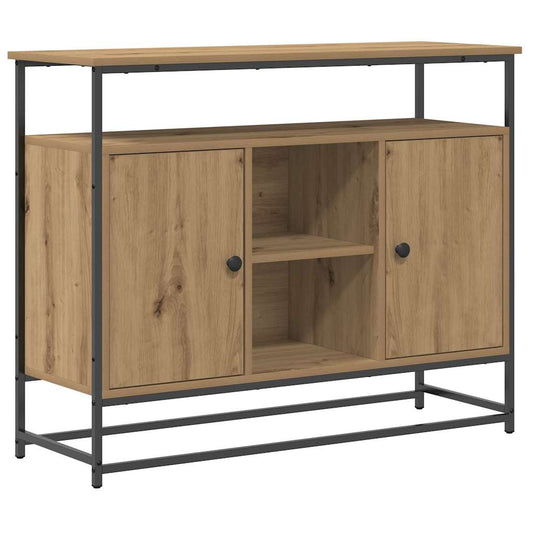 Sideboard Artisan Eiche 100x35x80 cm Ingenieurholz und Stahl