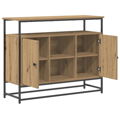 Sideboard Artisan Eiche 100x35x80 cm Ingenieurholz und Stahl