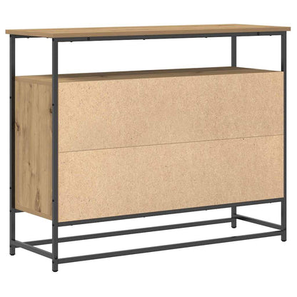 Sideboard Artisan Eiche 100x35x80 cm Ingenieurholz und Stahl