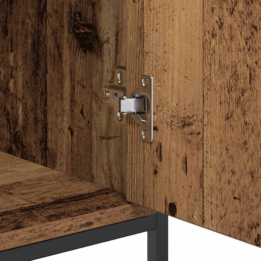 Sideboard Alte Holz 69x35x80 cm Ingenieurholz und Stahl