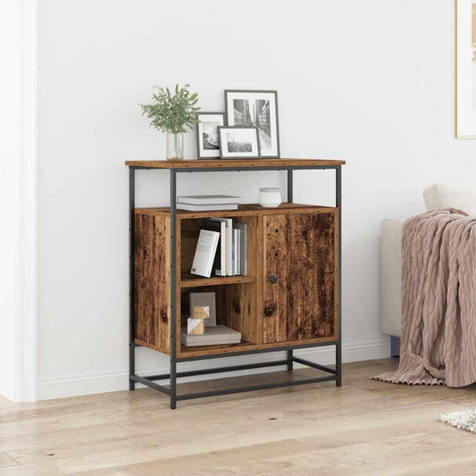 Sideboard Alte Holz 69x35x80 cm Ingenieurholz und Stahl