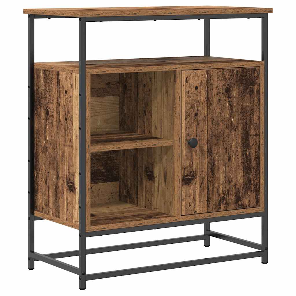 Sideboard Alte Holz 69x35x80 cm Ingenieurholz und Stahl