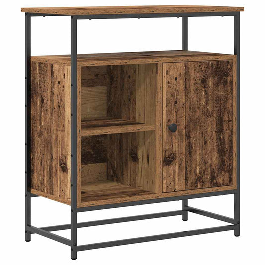 Sideboard Alte Holz 69x35x80 cm Ingenieurholz und Stahl