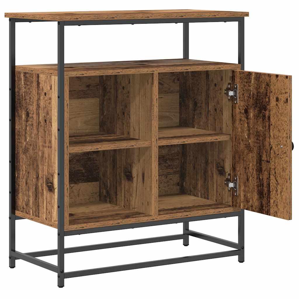 Sideboard Alte Holz 69x35x80 cm Ingenieurholz und Stahl