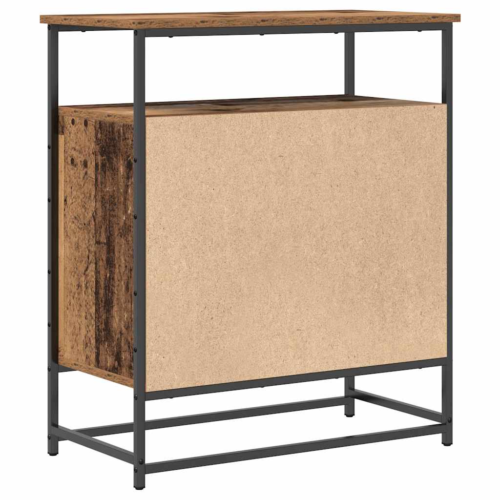 Sideboard Alte Holz 69x35x80 cm Ingenieurholz und Stahl