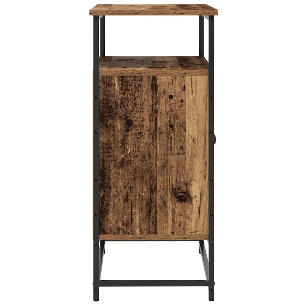 Sideboard Alte Holz 69x35x80 cm Ingenieurholz und Stahl
