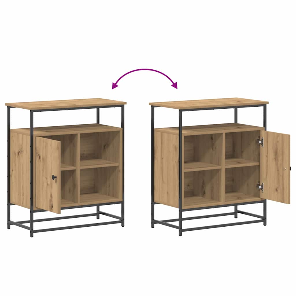 Sideboard Artisan Eiche 69x35x80 cm engineered Holz und Stahl
