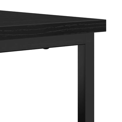 Sideboard Schwarz Eiche 69x35x80 cm Schichtholz und Stahl