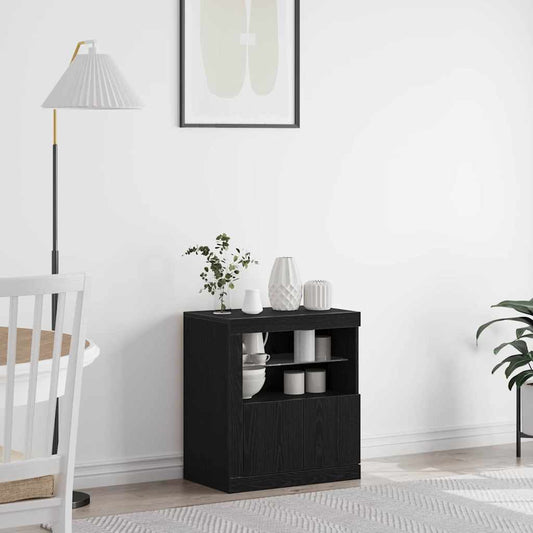 Sideboard Schwarz 60,5 x 37 x 67 cm Holzwerkstoff