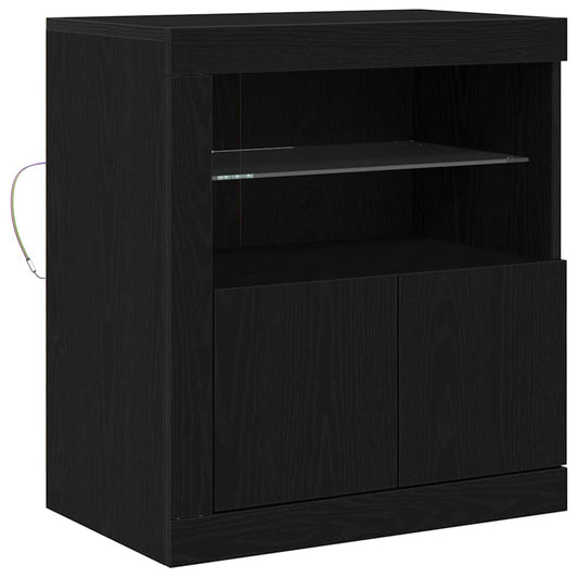 Sideboard Schwarz 60,5 x 37 x 67 cm Holzwerkstoff