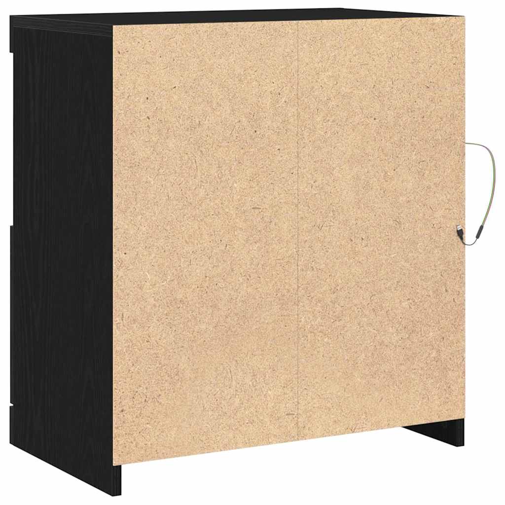 Sideboard Schwarz 60,5 x 37 x 67 cm Holzwerkstoff