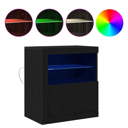 Sideboard Schwarz 60,5 x 37 x 67 cm Holzwerkstoff