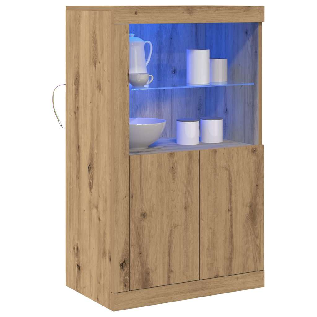 Beistellschrank Eiche handwerklich 60,5 x 37 x 100 cm