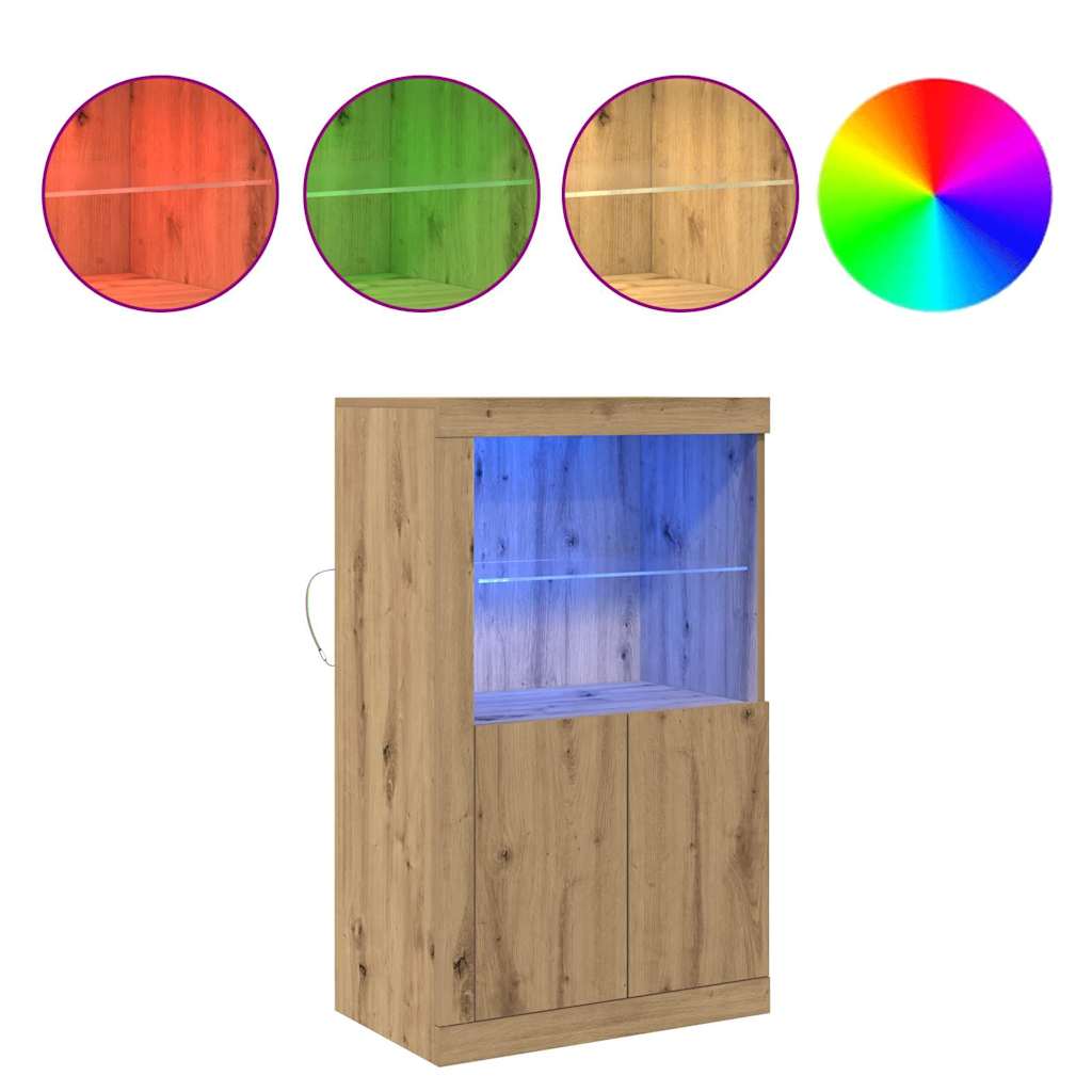 Beistellschrank Eiche handwerklich 60,5 x 37 x 100 cm