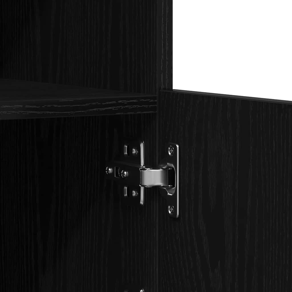 Beistellschrank Schwarze Eiche 60,5 x 37 x 100 cm Holzwerkstoff