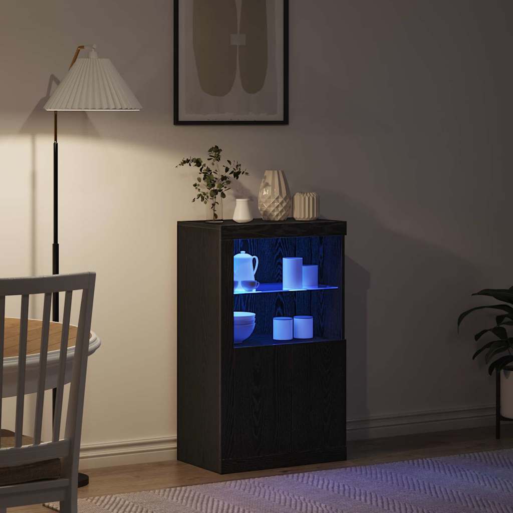 Beistellschrank Schwarze Eiche 60,5 x 37 x 100 cm Holzwerkstoff