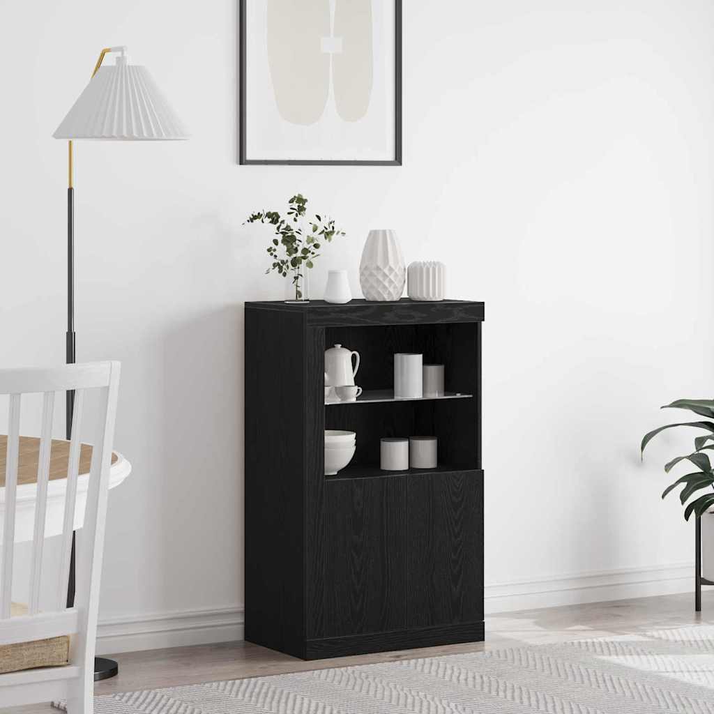 Beistellschrank Schwarze Eiche 60,5 x 37 x 100 cm Holzwerkstoff