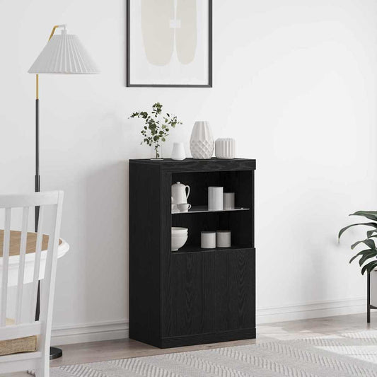 Beistellschrank Schwarze Eiche 60,5 x 37 x 100 cm Holzwerkstoff