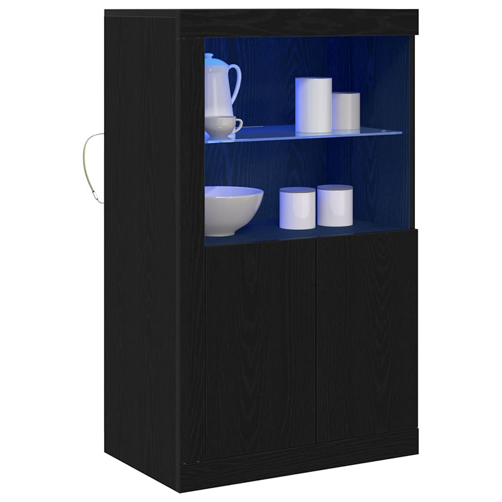 Beistellschrank Schwarze Eiche 60,5 x 37 x 100 cm Holzwerkstoff
