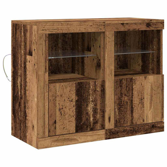 Beistellschrank 2 pcs Altholz 41 x 37 x 67 cm Holzwerkstoff