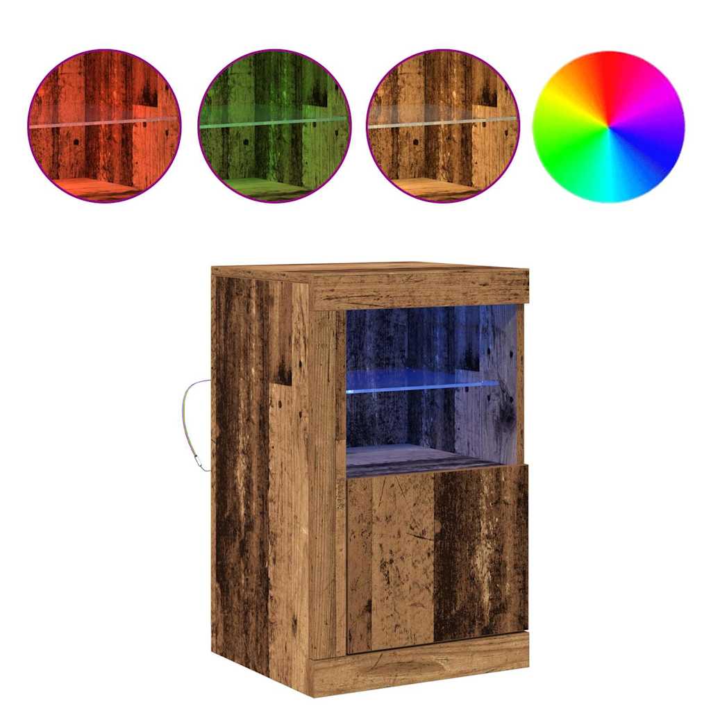 Beistellschrank 2 pcs Altholz 41 x 37 x 67 cm Holzwerkstoff