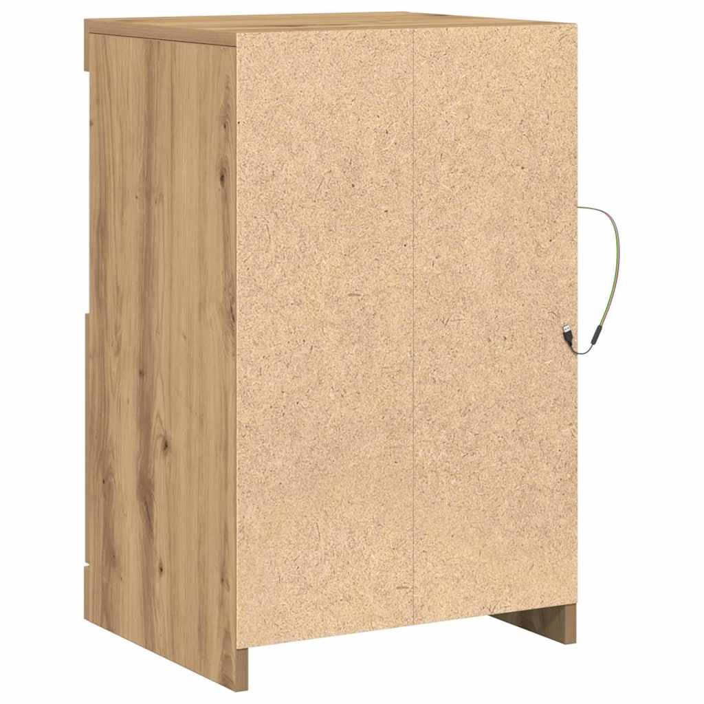Beistellschrank 2 pcs Eiche handwerklich 41 x 37 x 67 cm