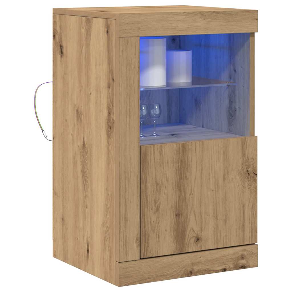 Beistellschrank 2 pcs Eiche handwerklich 41 x 37 x 67 cm