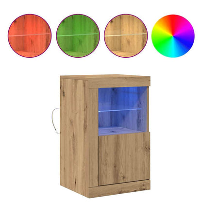 Beistellschrank 2 pcs Eiche handwerklich 41 x 37 x 67 cm