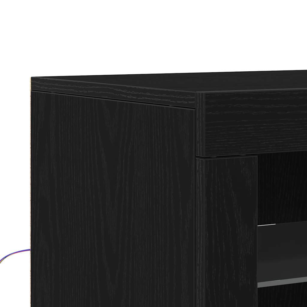 Beistellschrank 2 pcs Schwarze Eiche 41 x 37 x 67 cm