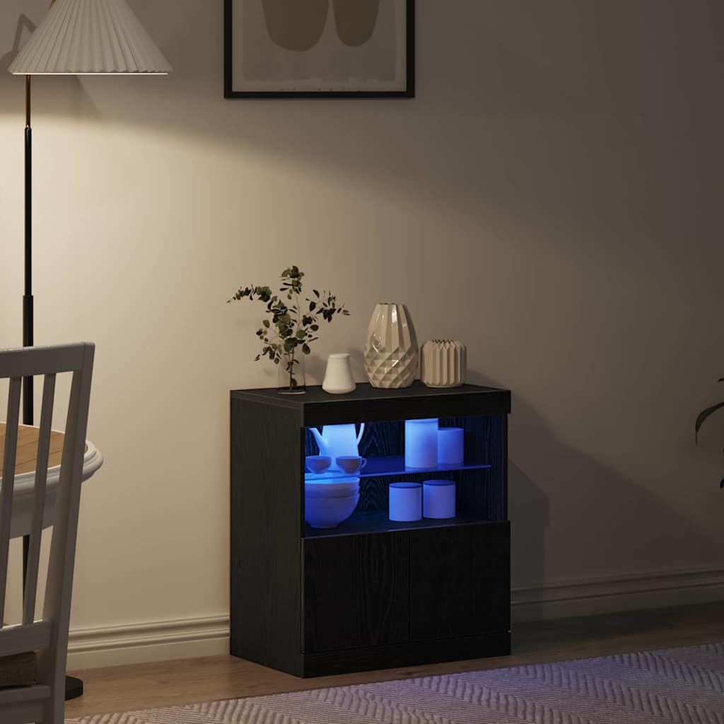 Sideboard Schwarz 60 x 37 x 67 cm Holzwerkstoff