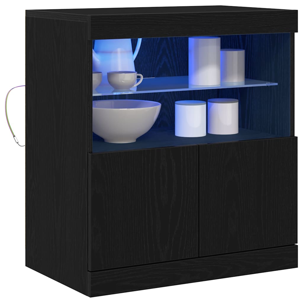 Sideboard Schwarz 60 x 37 x 67 cm Holzwerkstoff
