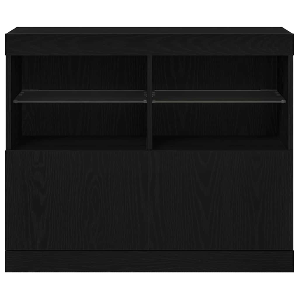 Sideboard Schwarz 81 x 37 x 67 cm Holzwerkstoff