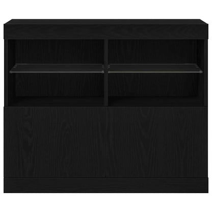 Sideboard Schwarz 81 x 37 x 67 cm Holzwerkstoff