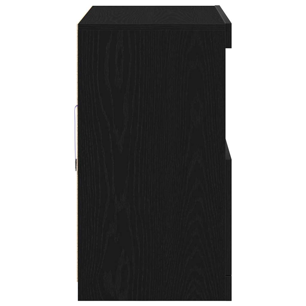 Sideboard Schwarz 81 x 37 x 67 cm Holzwerkstoff