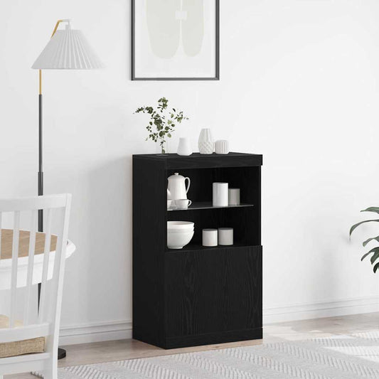 Sideboard Schwarz 60 x 37 x 100 cm Holzwerkstoff