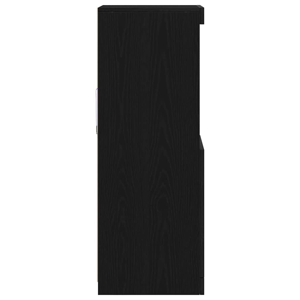 Sideboard Schwarze Eiche 41 x 37 x 100 cm Holzwerkstoff