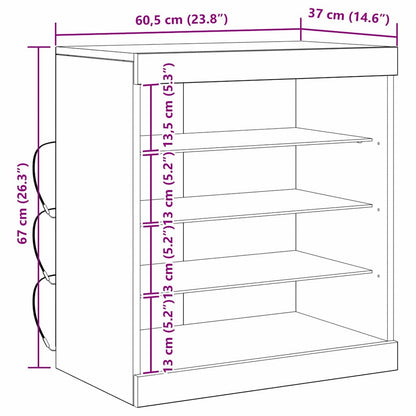 Sideboard Altholz 60,5 x 37 x 67 cm Holzwerkstoff