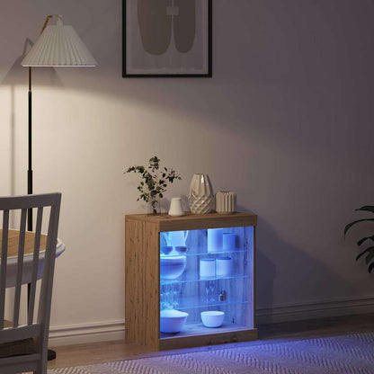 Sideboard Eiche handwerklich 60,5 x 37 x 67 cm Holzwerkstoff