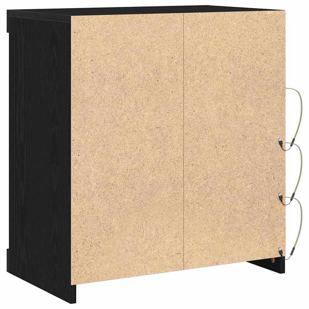 Sideboard Schwarze Eiche 60,5 x 37 x 67 cm Holzwerkstoff